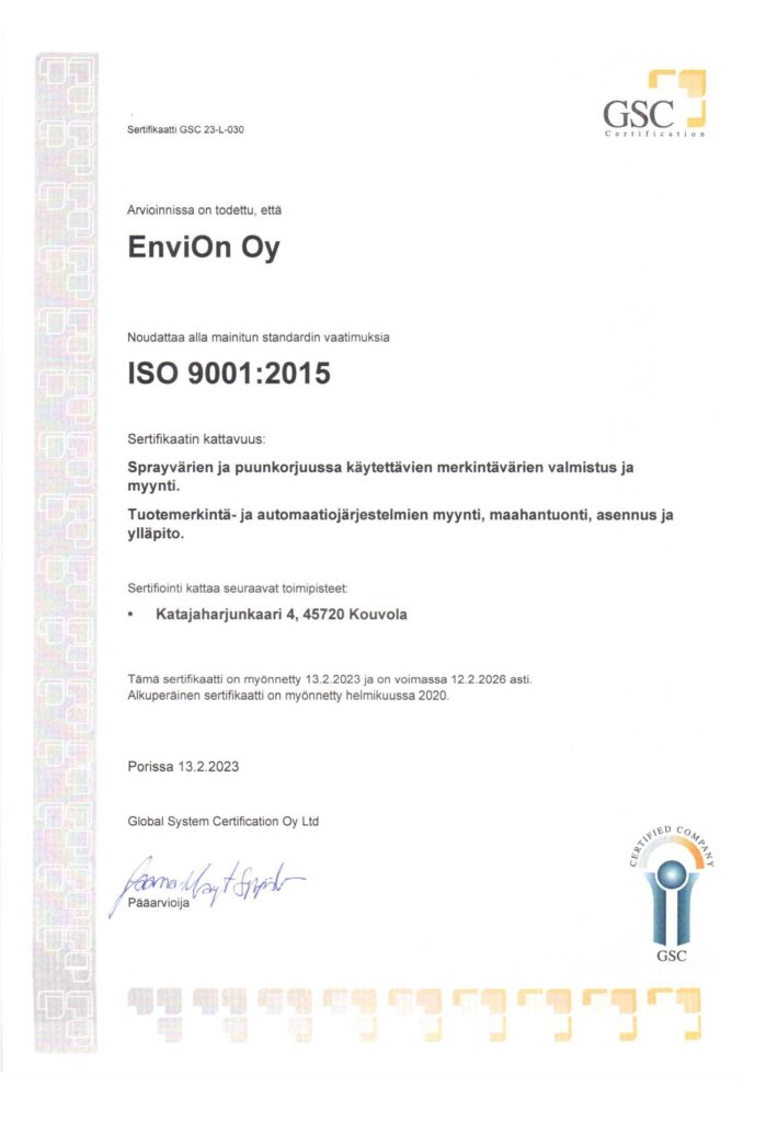 ISO 9001 -sertifikaatti_EnviOn