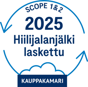 EnviOnille myönnettiin Hiilijalanjälki laskettu -merkki. Tutustu Scope 1–3 -laskentaan ja käytännönläheiseen ilmastotyöhömme.
